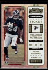 Cordarrelle Patterson [Championship] Football Cards 2022 Panini Contenders Prices
