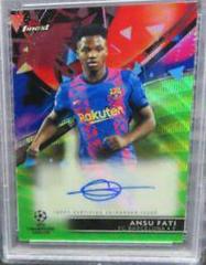 Ansu Fati [Green Wave] #BA-AF Soccer Cards 2021 Topps Finest UEFA Champions League Autographs Prices