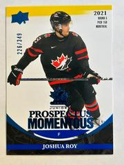 Joshua Roy [Blue] Hockey Cards 2023 Upper Deck Team Canada Juniors Prospectus Momentous Prices