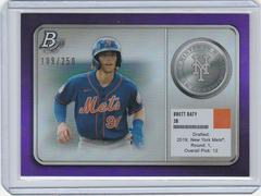 Brett Baty [Purple] #MM-2 Baseball Cards 2022 Bowman Platinum Minted in Merit Prices