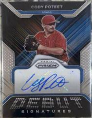 Cody Poteet #DS-CP Baseball Cards 2022 Panini Prizm Debut Signatures Prices