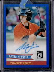 Chance Sisco [Blue] Baseball Cards 2018 Panini Donruss Optic Rated Rookie Retro 1984 Signatures Prices