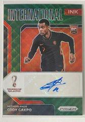 Cody Gakpo [Green Wave] Soccer Cards 2022 Panini Prizm World Cup International Ink Autograph Prices