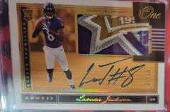 Lamar Jackson [Patch Autograph Gold] #16 Football Cards 2018 Panini One Prices