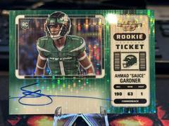 Ahmad 'Sauce' Gardner [SP Variation Rookie Ticket Autograph Green Pulsar] Football Cards 2022 Panini Contenders Optic Prices