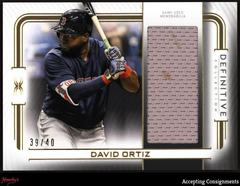 David Ortiz Baseball Cards 2023 Topps Definitive Jumbo Relic Collection Prices