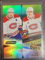 Nick Suzuki, Cole Caufield [Green] #SD-5 Hockey Cards 2022 Upper Deck Synergy Synergistic Duos Star Star Prices
