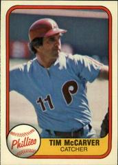 Tim McCarver #27 Baseball Cards 1981 Fleer Prices