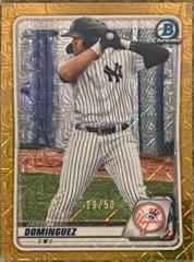 Jasson Dominguez [Gold Refractor Mega Box Mojo] Baseball Cards 2020 Bowman Chrome Prospects Prices