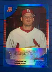 Yadier Molina [Blue Refractor] #17 Baseball Cards 2005 Bowman Chrome Draft Picks Prices