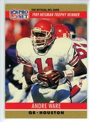 Andre Ware [No Drafted Stripe] Football Cards 1990 Pro Set Prices
