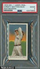 Christy Matthewson [Mathewson] Baseball Cards 1909 E90-1 American Caramel Prices