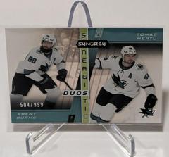 Brent Burns, Tomas Hertl #SD-13 Hockey Cards 2021 Upper Deck Synergy Synergistic Duos Stars Prices