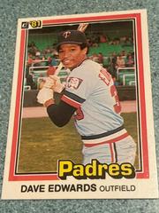 Dave Edwards [1980 Highlights Begins Traded] #595 Baseball Cards 1981 Donruss Prices