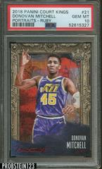 Donovan Mitchell [Ruby] #21 Basketball Cards 2018 Panini Court Kings Portraits Prices