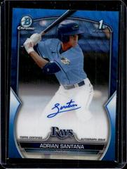 Adrian Santana [Blue Wave] #CDA-AS Baseball Cards 2023 Bowman Draft Chrome Prospect Autographs Prices
