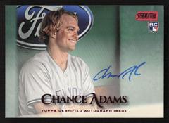 Chance Adams [Red] Baseball Cards 2019 Stadium Club Autographs Prices