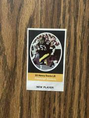 Henry Davis Football Cards 1972 Sunoco Stamps Update Prices