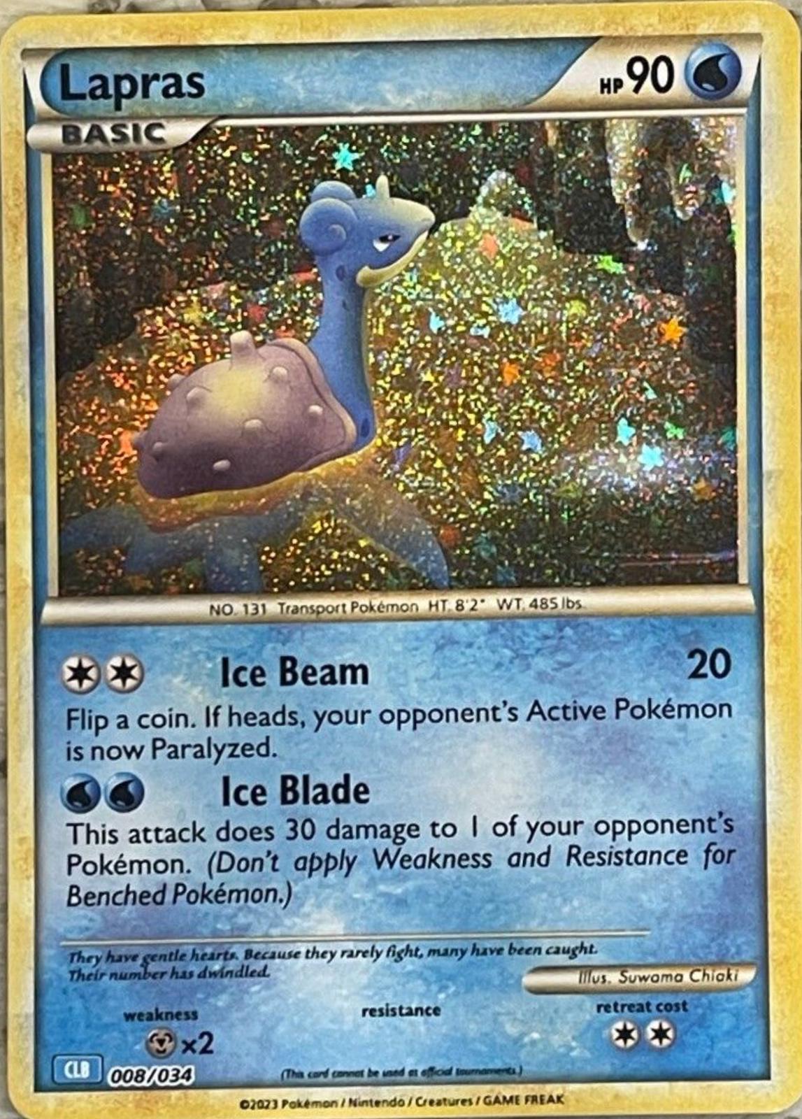 Lapras #8 Pokemon TCG Classic: Blastoise Deck