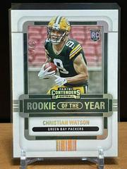 Christian Watson [Silver] #ROY-CWA Football Cards 2022 Panini Contenders Rookie of the Year Prices
