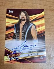 AJ Styles Wrestling Cards 2019 Topps WWE SummerSlam Autographs Prices
