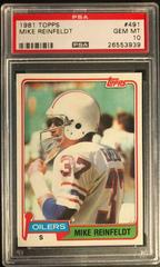 Mike Reinfeldt Football Cards 1981 Topps Prices