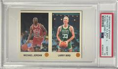 Larry Bird L, Michael Jordan K Panel Hand Cut Basketball Cards 1990 Panini Sticker Prices