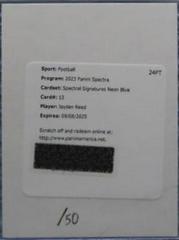 Jayden Reed #24 Football Cards 2023 Panini Spectra Rookie Autograph Neon Blue Prices