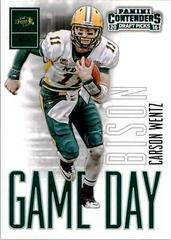 Carson Wentz Football Cards 2016 Panini Contenders Draft Picks Game Day Tickets Prices