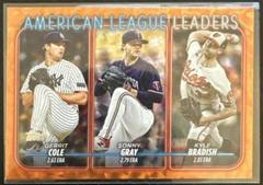 American League Leaders ERA [Orange Crackle Foil] #324 Baseball Cards 2024 Topps Prices
