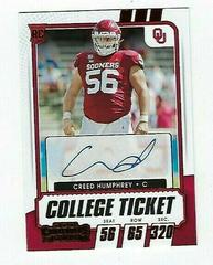 Creed Humphrey [Autograph Red] #238 Football Cards 2021 Panini Contenders Draft Picks Prices