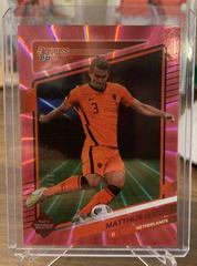 Matthijs de Ligt [Pink Laser] #97 Soccer Cards 2021 Panini Donruss Road to Qatar Prices