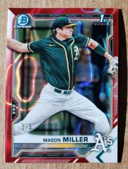 Mason Miller [Red Refractor] #BDC-85 Baseball Cards 2021 Bowman Draft Chrome Prices