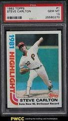 Steve Carlton #1 Baseball Cards 1982 Topps Prices