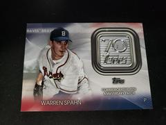 Warren Spahn Baseball Cards 2021 Topps 70th Anniversary Logo Patch Prices