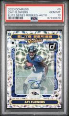 Zay Flowers [Autograph] #9 Football Cards 2023 Panini Donruss The Elite Series Rookies Prices