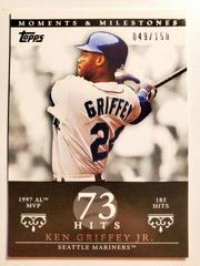 Ken Griffey Jr. [73 Hits] Baseball Cards 2007 Topps Moments & Milestones Prices