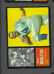 Dave Middleton Football Cards 1962 Topps Prices