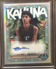 Zaccharie Risacher #BKA-ZR Basketball Cards 2023 Bowman Chrome University The Big Kahuna Autographs Prices