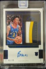 Bones Hyland [Blue] Basketball Cards 2021 Panini One and One Rookie Jersey Autographs Prices
