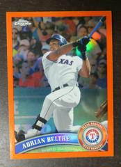 Adrian Beltre [Orange Refractor] #165 Baseball Cards 2011 Topps Chrome Prices