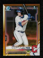 Jake Fox [Gold Refractor] #BDC-102 Baseball Cards 2021 Bowman Draft Chrome Prices