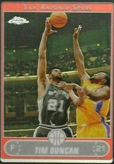 Tim Duncan [Black Refractor] #2 Basketball Cards 2006 Topps Chrome Prices