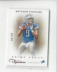 Matthew Stafford [Prime Proof Red] Football Cards 2011 Panini Prime Signatures Prices