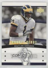 Braylon Edwards [Gold Spectrum] Football Cards 2005 Upper Deck Rookie Debut Prices