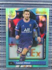 Lionel Messi [Aqua Refractor] Soccer Cards 2021 Topps Chrome UEFA Champions League Prices