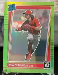 Jonathan India [Lime Green] Baseball Cards 2021 Panini Donruss Optic Prices