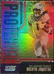 Quentin Johnston [Red Zone] #8 Football Cards 2023 Panini Score Protential Prices