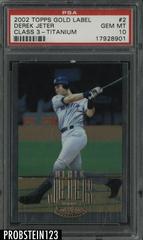 Derek Jeter [Class 3 Titanium] #2 Baseball Cards 2002 Topps Gold Label Prices