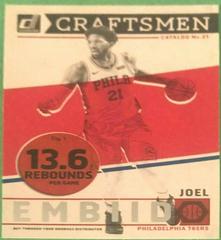Joel Embiid #12 Basketball Cards 2019 Panini Donruss Craftsmen Prices